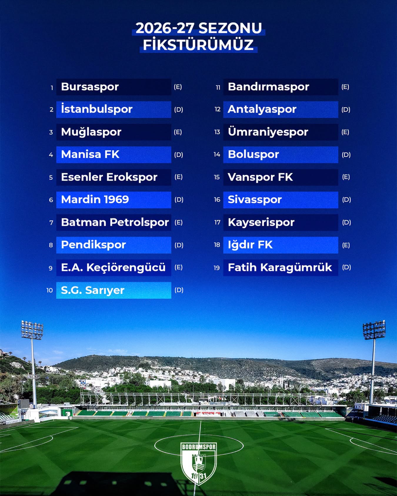 bodrumspor fikstür